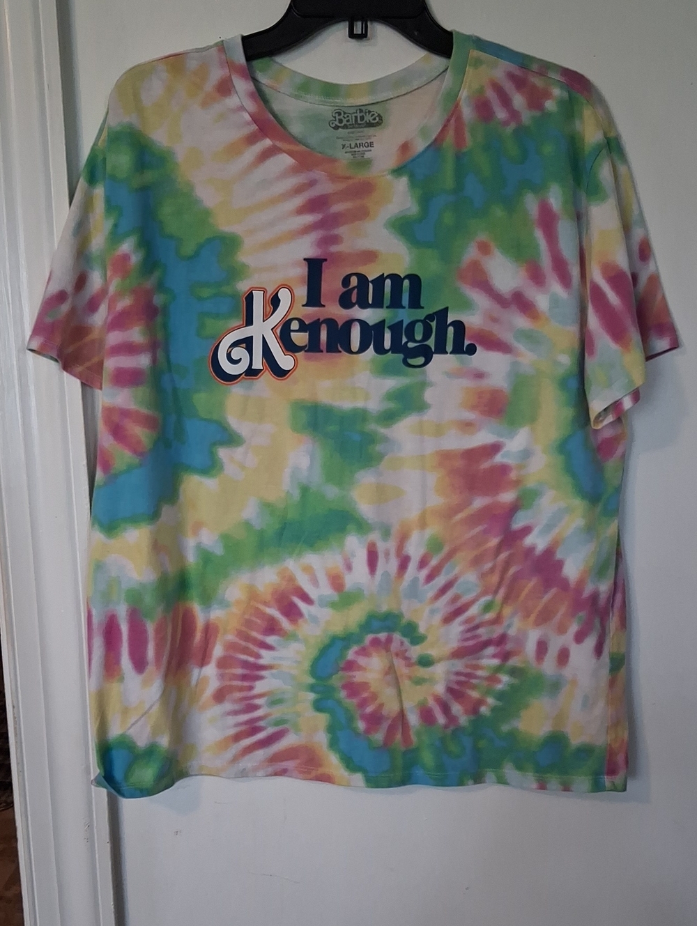 Barbie Multicolor Tie-Dye 'I Am Kenough' Short Sleeve Tee